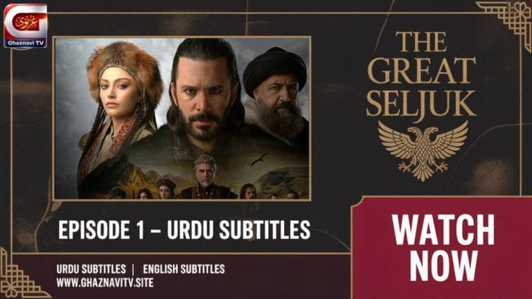 Watch The Great Seljuk Episode 1 Urdu Subtitles free on Ghaznavi TV. Sultan Melikshah faces betrayal, Hasan Sabbah's shadow grows, and an empire's destiny begins.