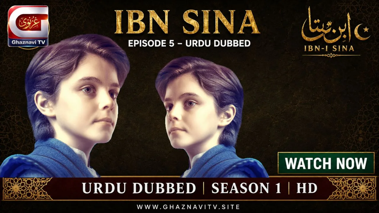 Watch Ibn Sina Episode 5 Urdu Dubbed free on Ghaznavi TV. Young Sina solves a mystery that stumps every adult, deepens his medical understanding, and grows in ways nobody expected.