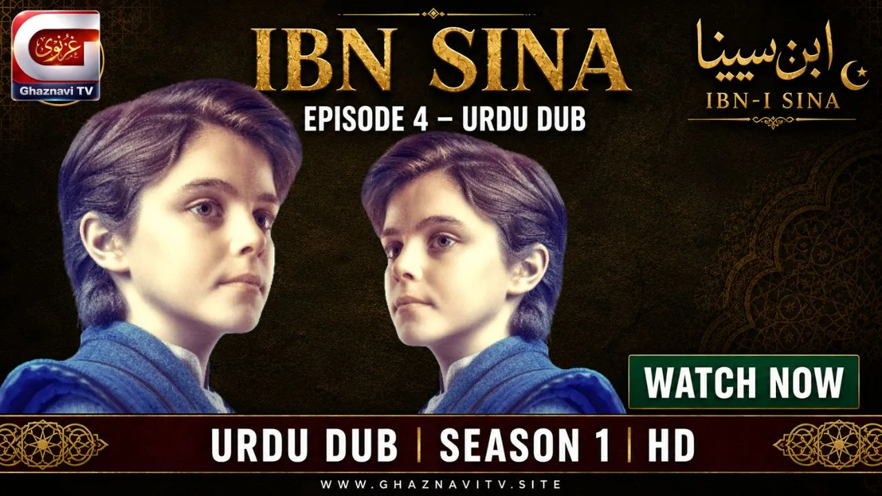 Watch Ibn Sina Episode 4 Urdu Dub free on Ghaznavi TV. Young Sina faces his hardest challenge yet, builds a clever invention, and proves why brilliant minds never stop growing.